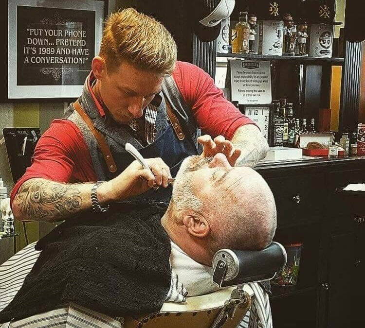 Matt Cater Barber Gloucester Train with Pride Shave